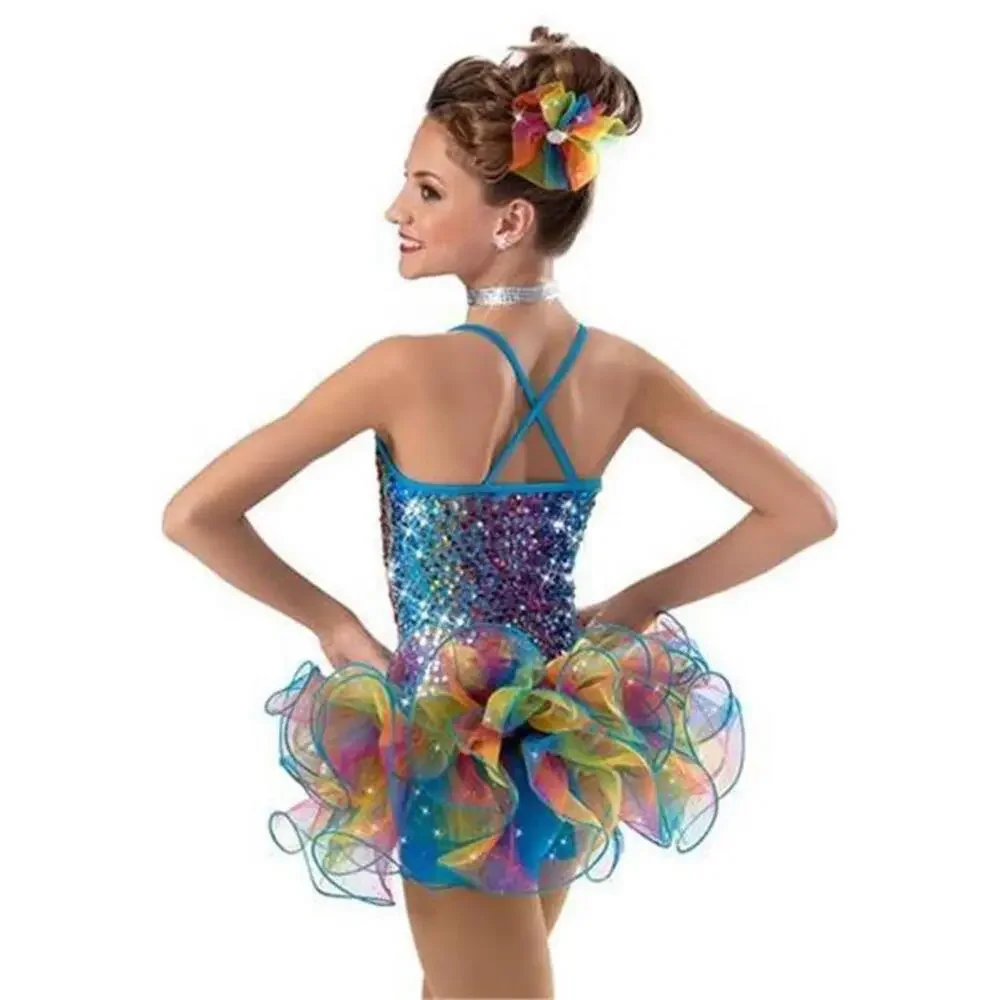 Pre-Owned Dance Costume Medium Child Multi Weissman Medium Child Jazz Tap clogg